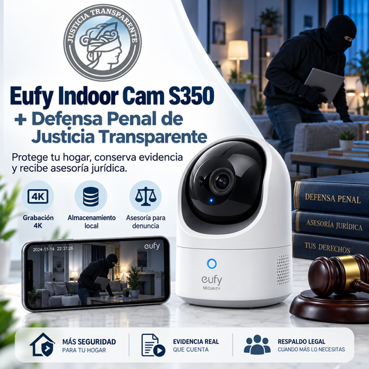 Eufy Indoor Cam S350 + Asesoría Jurídica Justicia Transparente